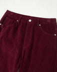 Solid Corduroy High Waist Wide Leg Pants