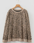 Amaya Textured Ribbed Trim Long Sleeve PLUS Top