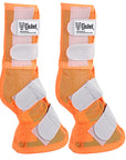 4 Pack Cashel Fly Prevention Arab Horse Leg Guard Cool Mesh Boots Orange