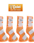 4 Pack Cashel Fly Prevention Arab Horse Leg Guard Cool Mesh Boots Orange