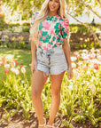 Jolene Ruched Short Sleeve Blouse