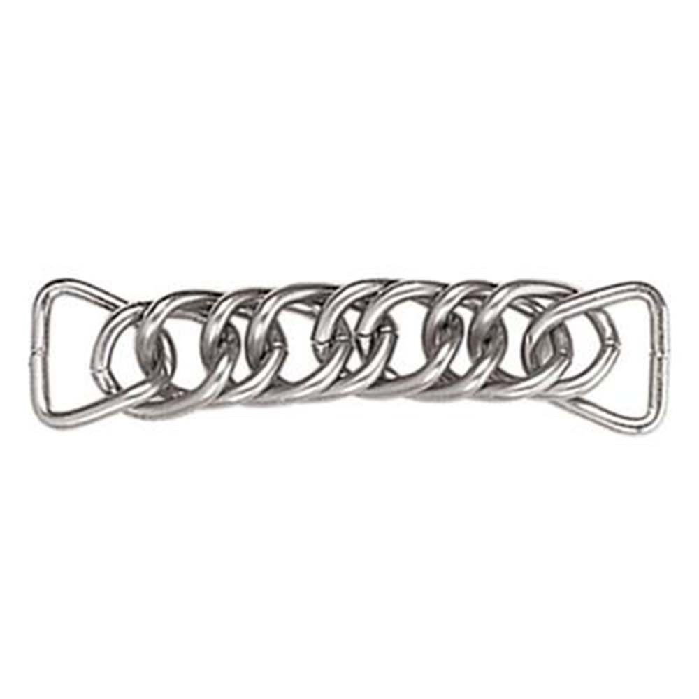 4-1/2'' Hilason Nickle Plated Double Link Horse Curb Mouth Chain