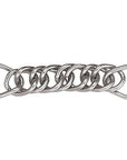 4-1/2'' Hilason Nickle Plated Double Link Horse Curb Mouth Chain