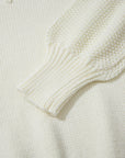 Rheakara Textured Puff Sleeve Sweater