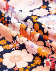 Floral Smocked High Waist Square Neck Jumpsuit