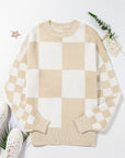 Vivifira Print Drop Shoulder Sweater