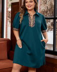Keily Zip Collared Mini PLUS Dress
