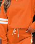 Varsity Stripe Pullover and Mini Skirt Set