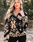 Clara Half Placket Plush Sweatshirt