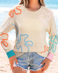 Destiny Colorblock Cuffed Loose Sweater