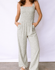 Calliope Square Sleeveless Floral Jumpsuit