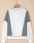 Clare Contrast Stitching Oversize Sweatshirt