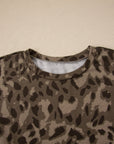 Leopard Patchwork Pullover and Drawstring Pant Set