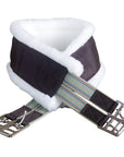 Hilason Horse Saddle Fleece Synthetic Cinch Girth W/ Center D Ring Brown