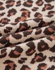 Leopard High Neck Long Sleeve Sweater Dress
