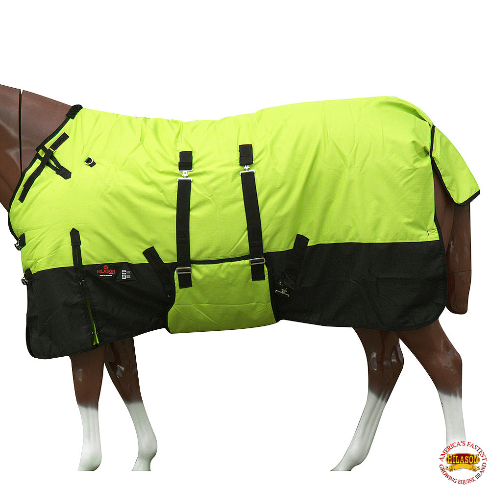 HILASON 1200D Winter Waterproof Poly Horse Turnout Blanket Belly Wrap | Turnout Blankets for Horses