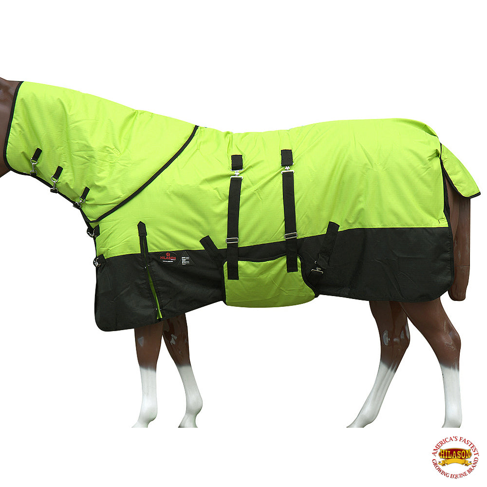 HILASON 1200D Waterproof Winter Horse Blanket Neck Cover Belly Wrap | Turnout Blankets for Horses
