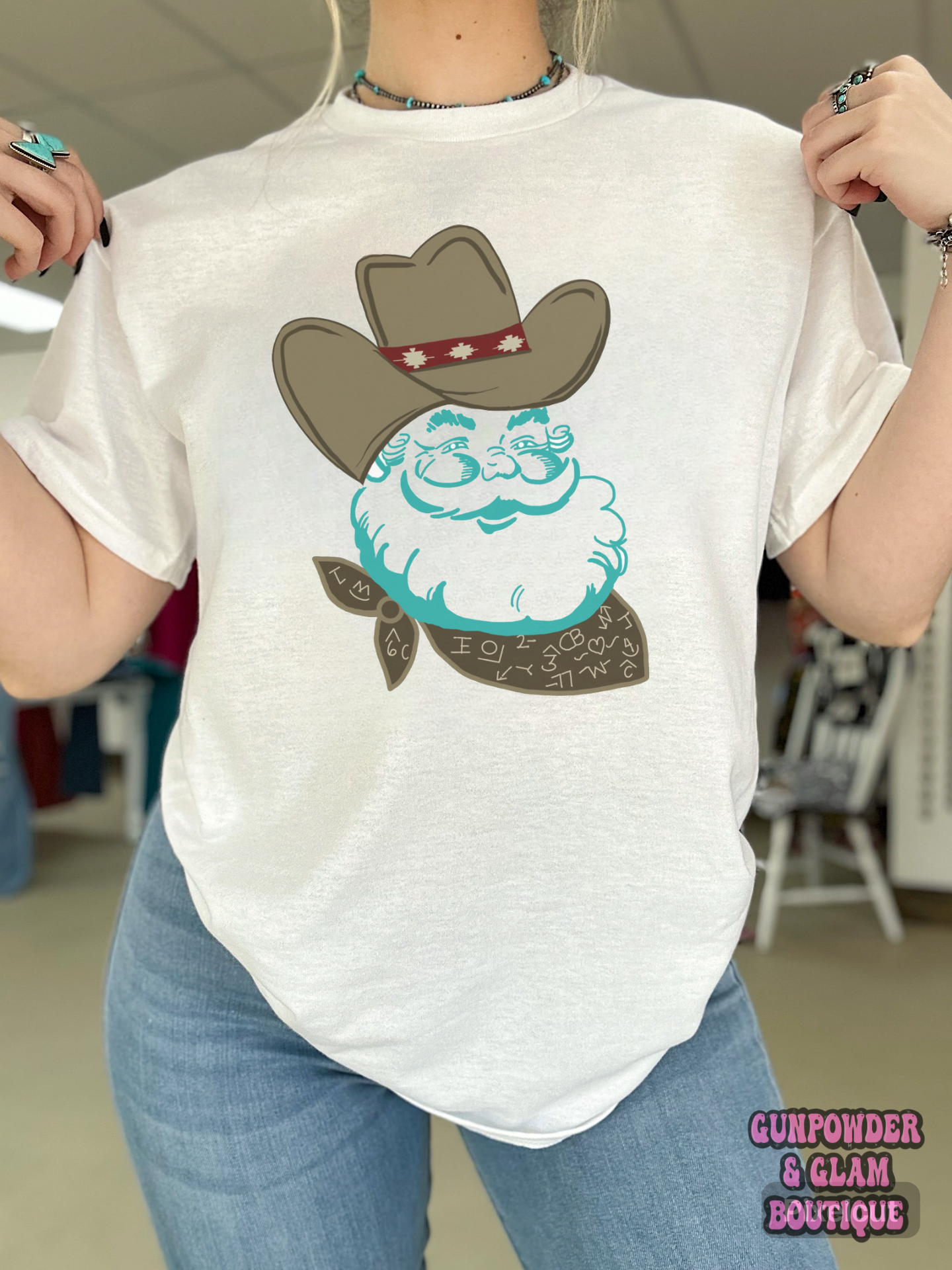 Cattle Brands Santa Tee or Crewneck