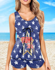 Baha Ranch Trump Maga Tankini Top Shorts Set