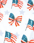 USA Flag & Bow Star Graphic T-Shirt