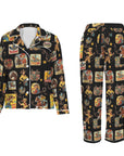 Baha Ranch Vintage Cowgirl Collage Western Satin Pajamas