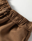 Solid V-Neck Top and High Waist Pants Set