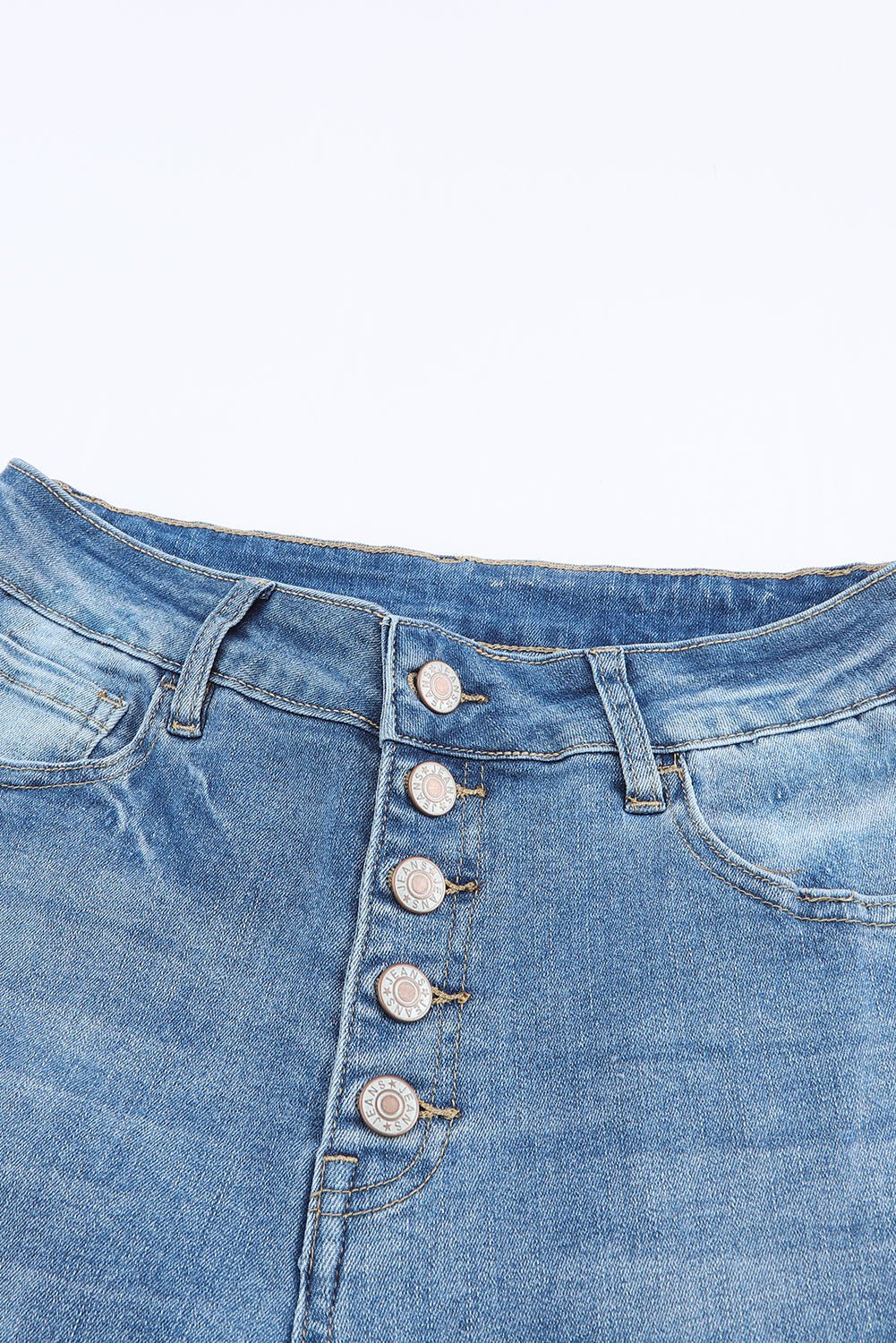 Kyra Waist Distressed Flared Jeans