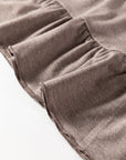 Solid Ruffle Wide Leg High Waist Pants