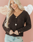 Kassidy Heart Metal Cardigan Sweater