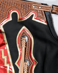 Hilason Handmade Genuine Leather Chaps Adult Handtooled Rodeo Bull Riding