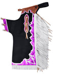 Hilason Handmade Genuine Leather Chaps Adult Handtooled Rodeo Bull Riding