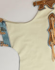 Hilason Handmade Genuine Leather Chaps Adult Handtooled Rodeo Bull Riding