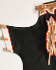 Ch230N-F Hilason Bull Riding Genuine Leather Rodeo Western Chaps