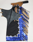 Hilason Handmade Genuine Leather Chaps Adult Handtooled Rodeo Bull Riding