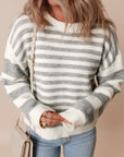 Dylan Stripe Drop Shoulder Sweater
