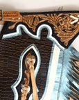 Hilason Handmade Genuine Leather Chaps Adult Handtooled Rodeo Bull Riding