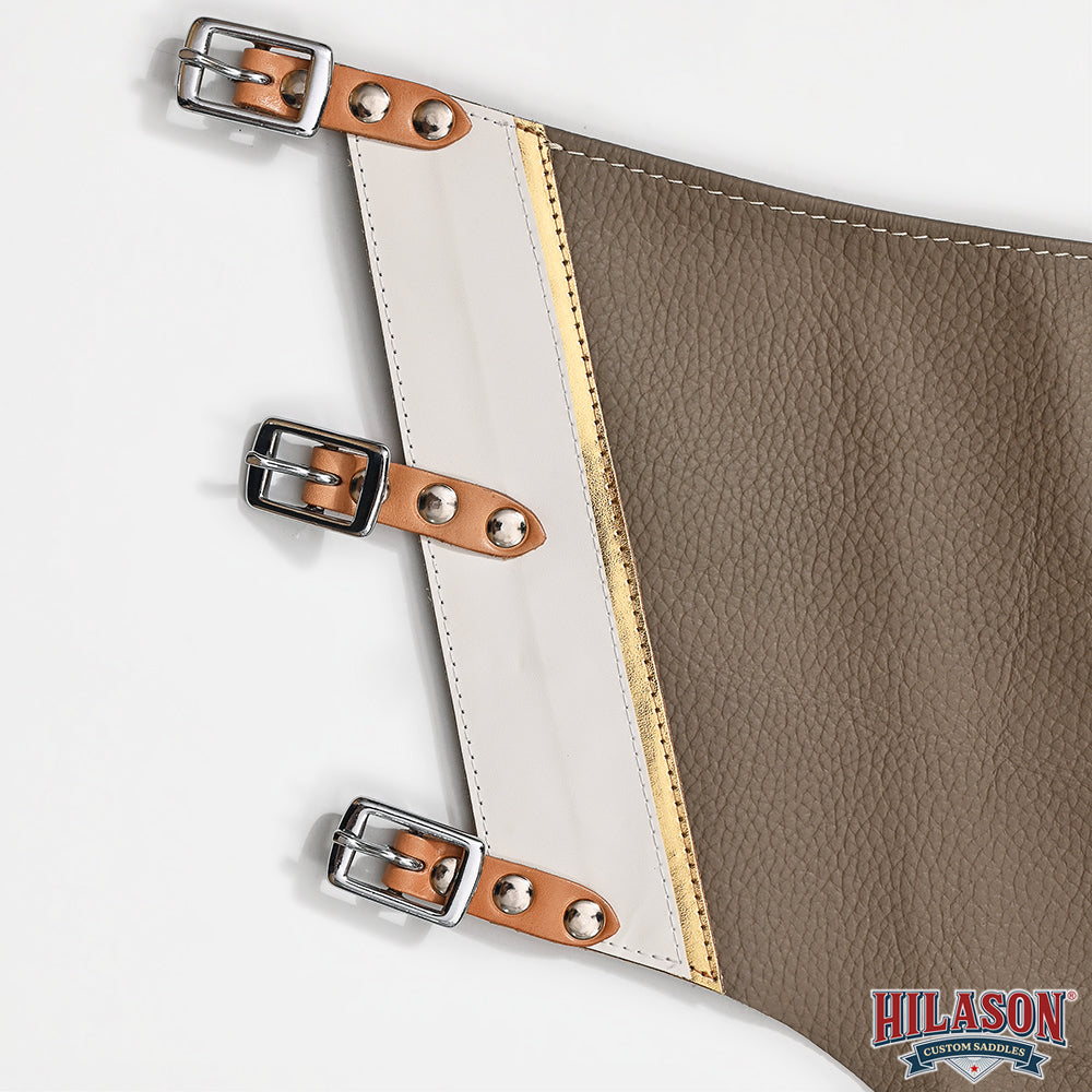 Hilason Handmade Genuine Leather Chaps Adult Handtooled Rodeo Bull Riding