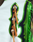 Hilason Handmade Genuine Leather Chaps Adult Handtooled Rodeo Bull Riding