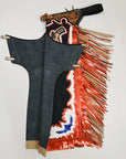 Hilason Handmade Genuine Leather Chaps Adult Handtooled Rodeo Bull Riding