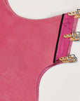 Hilason Pro Rodeo Bull Riding Breast Cancer Chaps