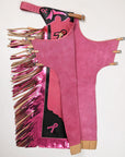 Hilason Pro Rodeo Bull Riding Breast Cancer Chaps