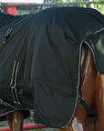 Hilason 600D Winter Waterproof Horse Turnout Blanket Belly Wrap Black
