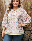 Andi Striped Detail Babydoll PLUS Blouse