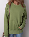 Ainsley Crisscross Stitching Loose Sweatshirt