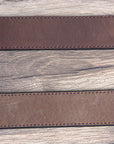 18 Inch 3D Dark Brown Leather Floral Boys Youth Cowboy Basic Belt