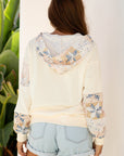 Western Geometric Patchwork Kangaroo Pocket Hoodie