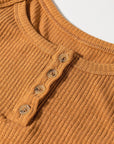 Ribbed Tie Knot Spaghetti Strap Buttoned Tank