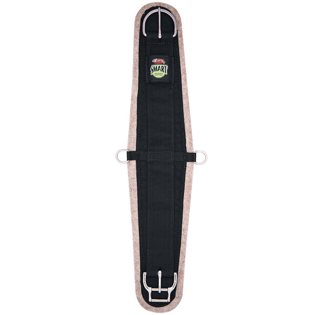 30" Weaver 1/2" Wool Blend Felt Lined Horse Roper Smart Cinch Girth Black