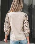 Micah Sleeve Contrast Patchwork Blouse