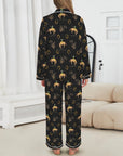 Baha Ranch All Cowboy Western Satin Long Pajamas